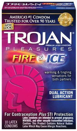 Trojan Fire & Ice (Fuego Y Hielo) Con Lubricante De Acción Dual